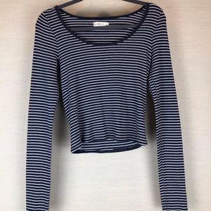 Abercrombie & Fitch Blue Striped Long Sleeve Top🔥